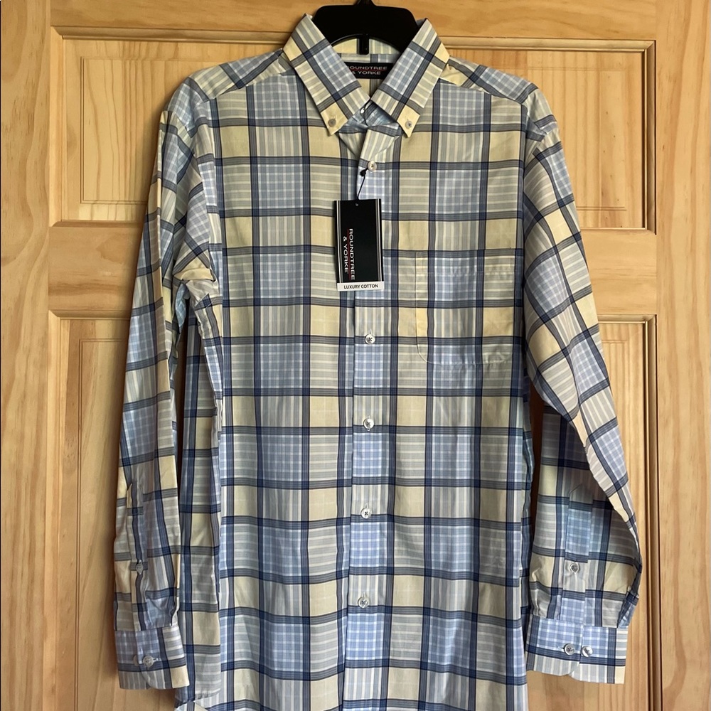 NWT Roundtree & Yorke Cotton Button Down Shirt